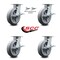 Service Caster 8 Inch Kingpinless Thermoplastic Rubber Wheel Caster Brakes 2 Swivel Locks, 4PK SCC-KP30S820-TPRRF-SLB-BSL-2-SLB-2 - alternate 5